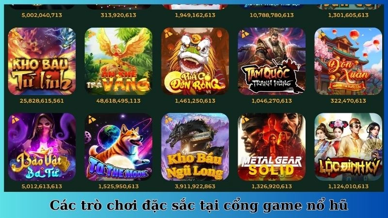 Các trò chơi đặc sắc tại cổng game nổ hũ