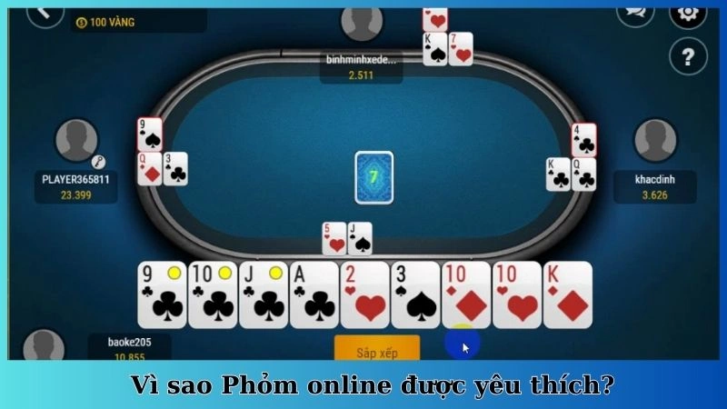 Vì sao Phỏm online được yêu thích?