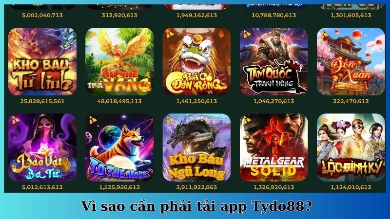 Vì sao cần phải tải app Tydo88?