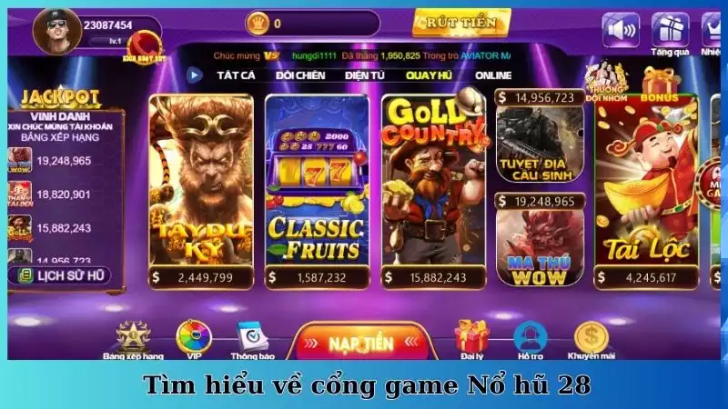 Tìm hiểu về cổng game Nổ hũ 28